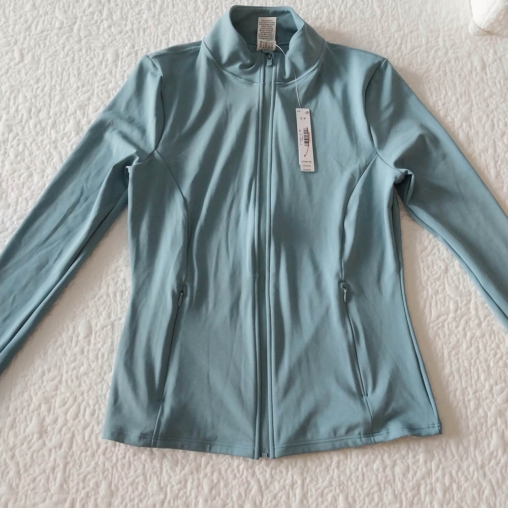 PINK Victoria's Secret Soft Teal Zip Jacket